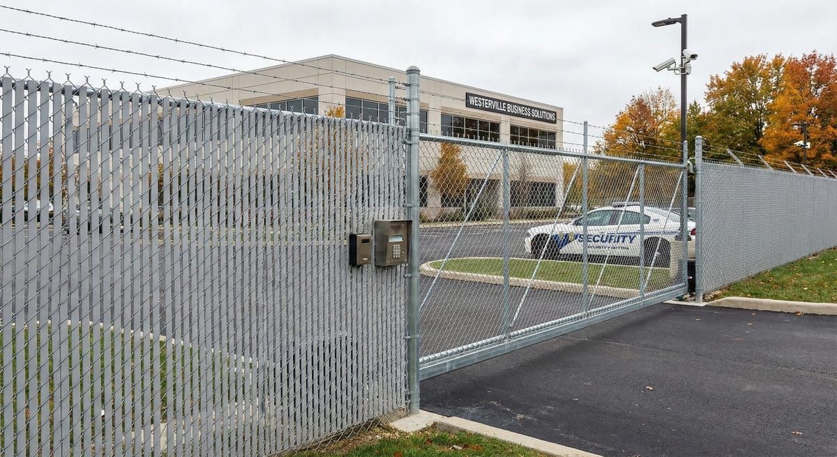 Commercial security fence installation